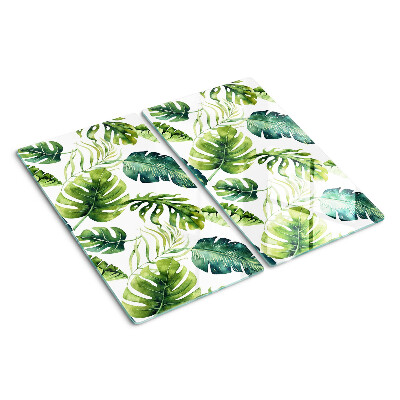 Tabla para cortar Hojas de monstera en tonos verdes