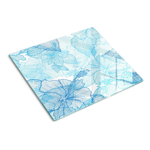 Tabla para cortar Estampado floral en tonos azules
