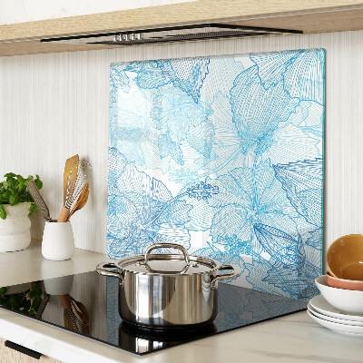 Tabla para cortar Estampado floral en tonos azules