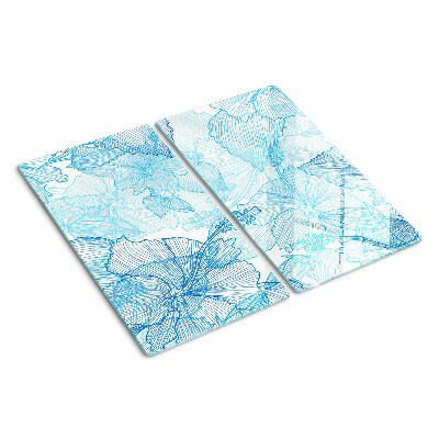 Tabla para cortar Estampado floral en tonos azules