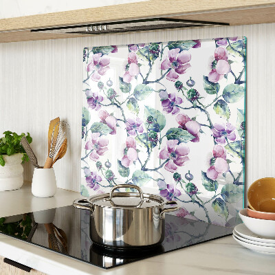 Tabla de cortar de cristal Patrón floral de magnolia