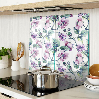Tabla de cortar de cristal Patrón floral de magnolia