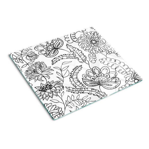 Tabla para cortar Patrón de garabatos florales