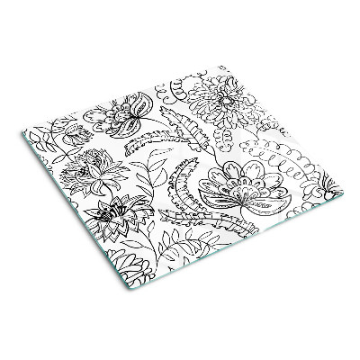 Tabla para cortar Patrón de garabatos florales