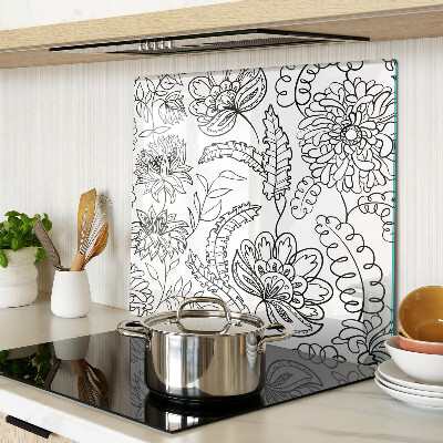 Tabla para cortar Patrón de garabatos florales