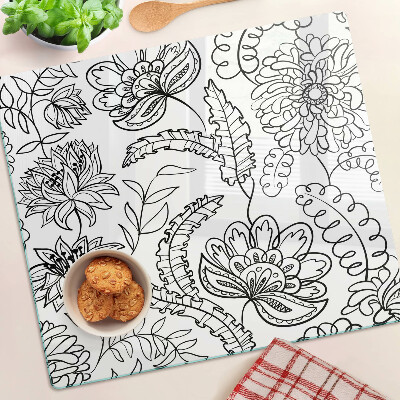 Tabla para cortar Patrón de garabatos florales