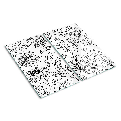 Tabla para cortar Patrón de garabatos florales