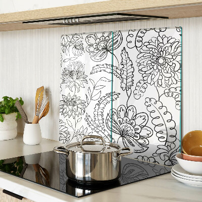 Tabla para cortar Patrón de garabatos florales