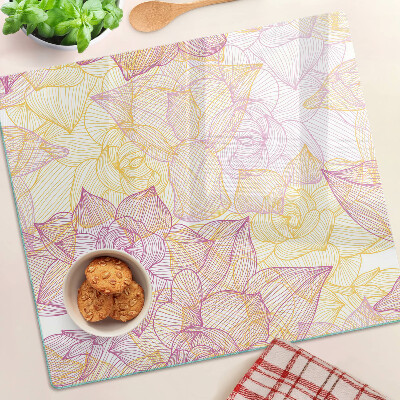 Tabla para cortar Estampado floral en colores pastel