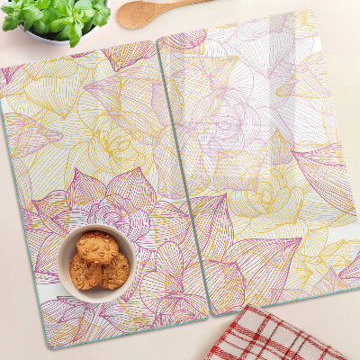 Tabla para cortar Estampado floral en colores pastel