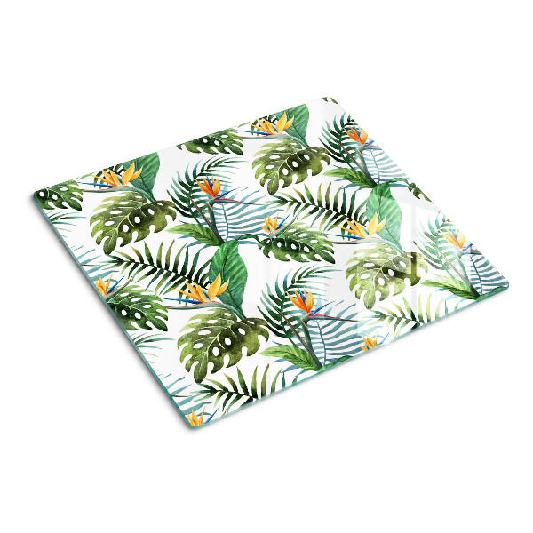 Tabla para cortar Hojas y flores tropicales