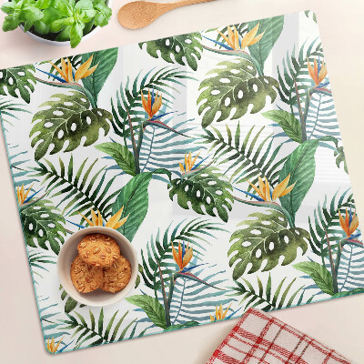 Tabla para cortar Hojas y flores tropicales
