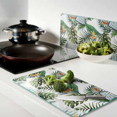 Tabla para cortar Hojas y flores tropicales