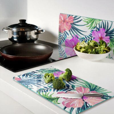 Tabla para cortar Motivo floral tropical