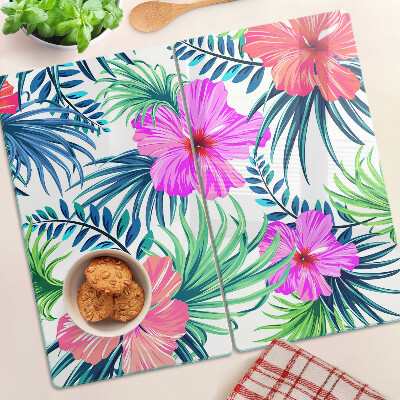 Tabla para cortar Motivo floral tropical