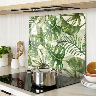 Tabla de cortar de cristal Hojas tropicales
