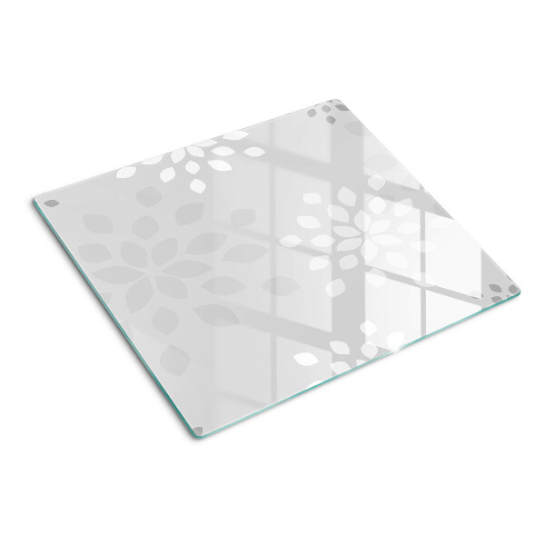 Tabla de cortar de cristal Patrón floral con hojas