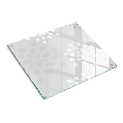 Tabla de cortar de cristal Patrón floral con hojas