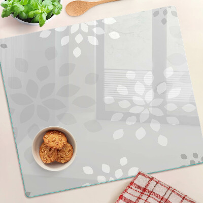 Tabla de cortar de cristal Patrón floral con hojas
