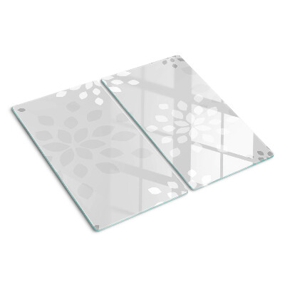 Tabla de cortar de cristal Patrón floral con hojas