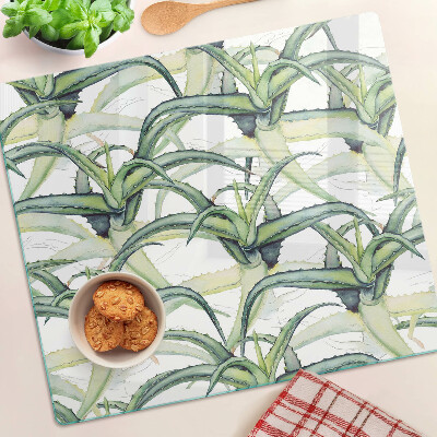 Tabla para cortar Hojas de plantas en estilo acuarela
