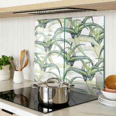 Tabla para cortar Hojas de plantas en estilo acuarela