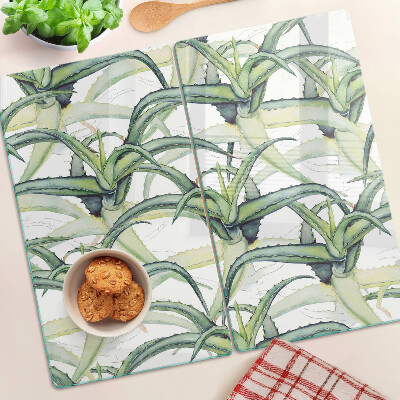 Tabla para cortar Hojas de plantas en estilo acuarela