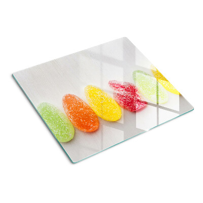 Tabla de cortar de cristal Dulces en colores del arco iris