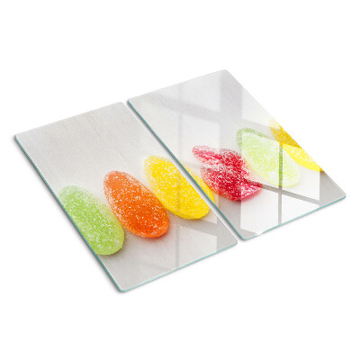 Tabla de cortar de cristal Dulces en colores del arco iris