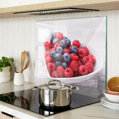 Tabla de cortar de cristal frutas en forma de corazón