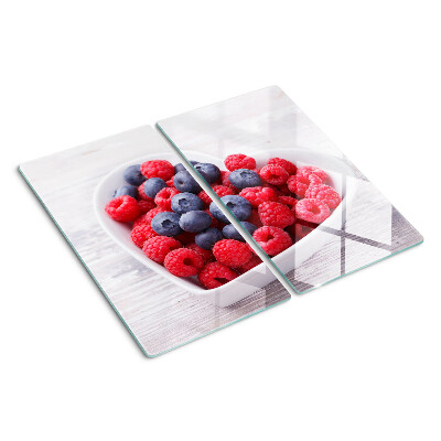 Tabla de cortar de cristal frutas en forma de corazón