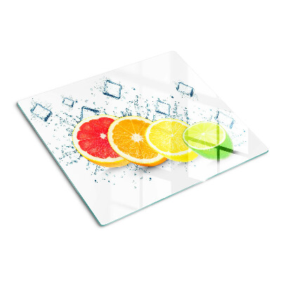Tabla para cortar Frutas cítricas en rodajas de colores