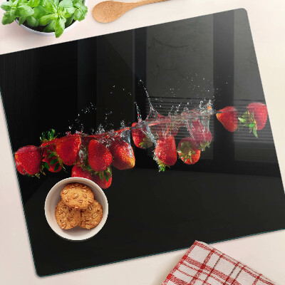 Tabla de cortar de cristal Fresas en agua