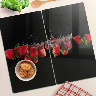 Tabla de cortar de cristal Fresas en agua
