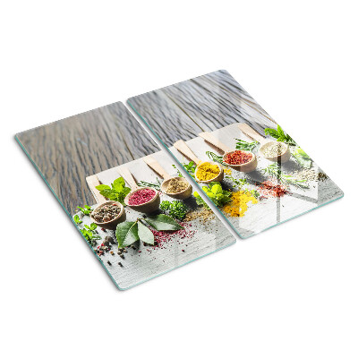 Tabla de cortar de cristal Especias y hierbas