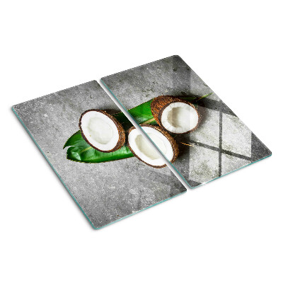 Tabla para cortar Coco sobre fondo de hormigón