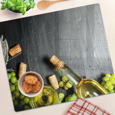 Tabla de cortar de cristal Vino y uvas