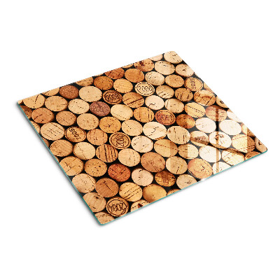Tabla de cortar de cristal Corchos de vino
