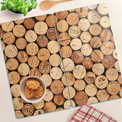 Tabla de cortar de cristal Corchos de vino