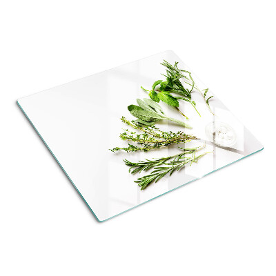 Tabla de cortar de cristal Hierbas de cocina