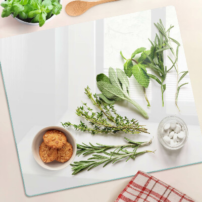 Tabla de cortar de cristal Hierbas de cocina
