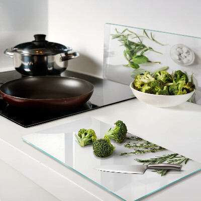 Tabla de cortar de cristal Hierbas de cocina