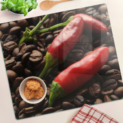 Tabla de cortar de cristal Café y chiles