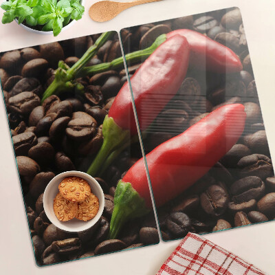 Tabla de cortar de cristal Café y chiles