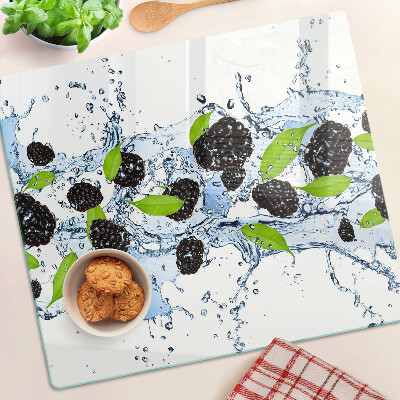 Tabla de cortar de cristal Fruta en agua