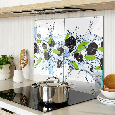 Tabla de cortar de cristal Fruta en agua