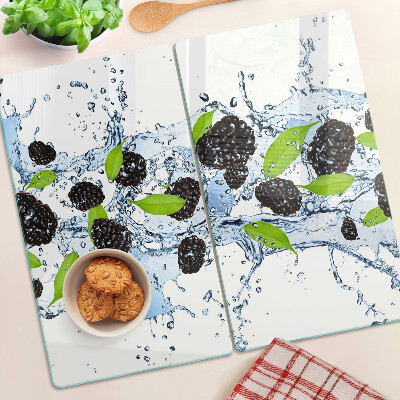 Tabla de cortar de cristal Fruta en agua