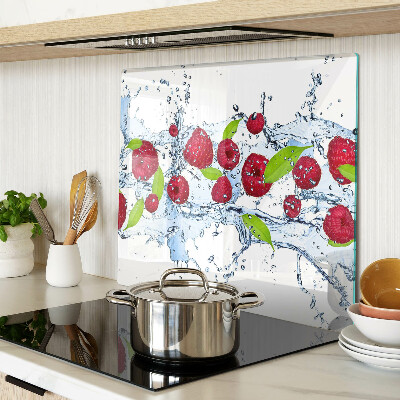 Tabla de cortar de cristal Fruta en agua