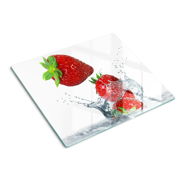 Tabla de cortar de cristal Fresas en agua