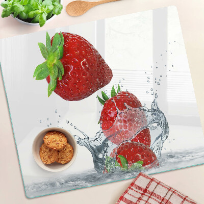 Tabla de cortar de cristal Fresas en agua